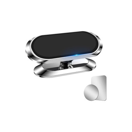 Support Téléphone Voiture Magnetique, Porte Telephone Voiture 360° Rotation - Argent — Accessoire · Smarty Paris 18e